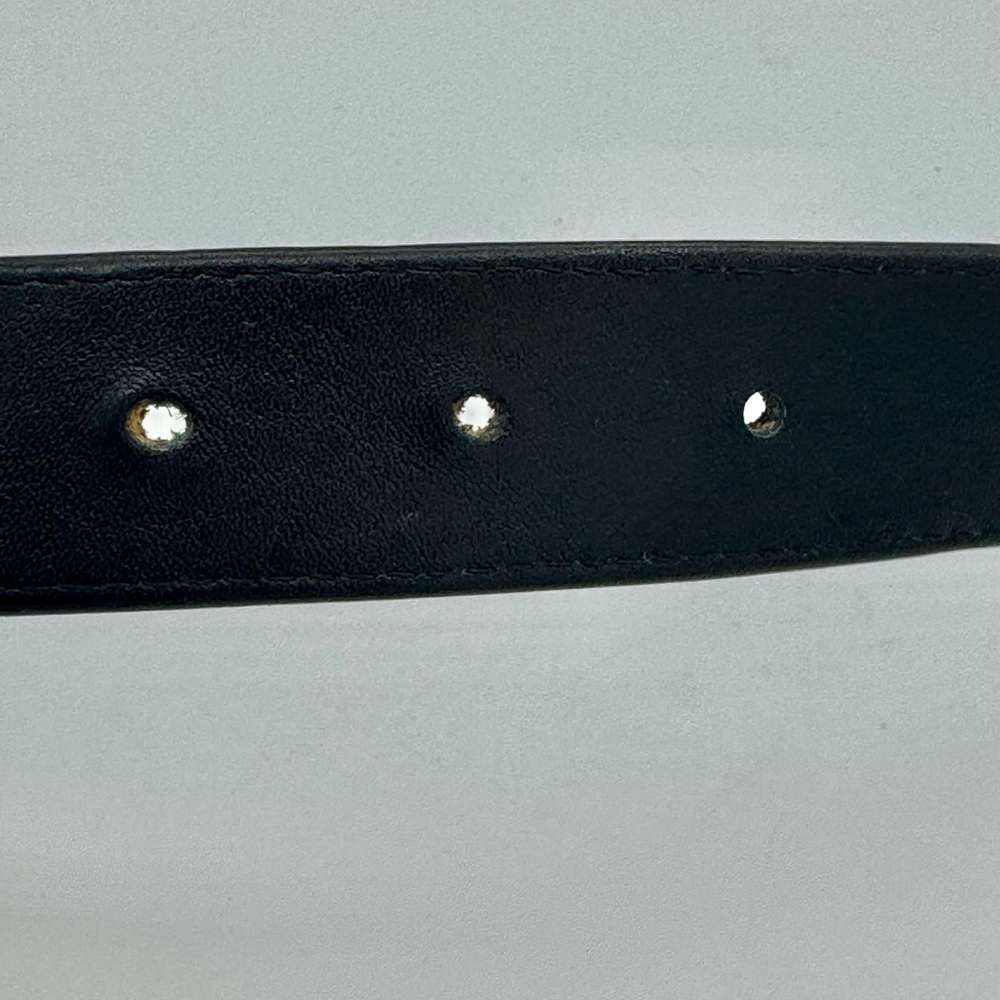 Men’s Size 40 Genuine Black Hornback Crocodile Leather Belt Silver Tone Buckle - Picture 5 of 6